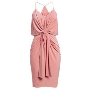 NWT Misa Los Angeles Domino Bodycon Dress Dusty Rose‎ Pink Jersey Knit Sz M